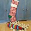 Christmas Stockings Red White