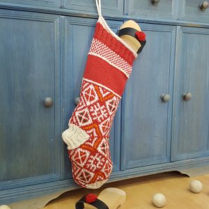 Red and White Christmas Stocking Personalizable