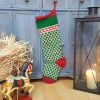 Christmas Stockings Green White