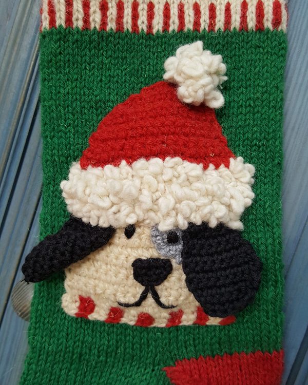 Christmas stocking dog