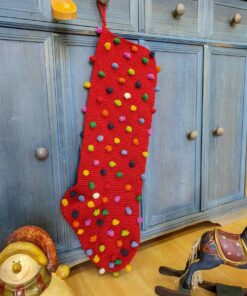 Red Crochet Christmas Stocking