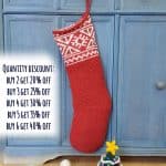 Jacquard Hand Knit Christmas Stockings