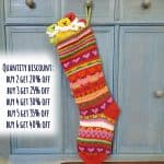 Christmas Stockings Stripes & Hearts