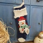 Personalized Christmas Stockings with Snowmen Applique
