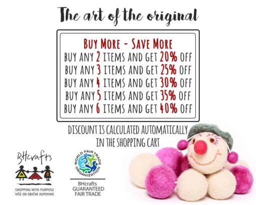 Quantity discount chart offering up to 40% off for bulk purchases.