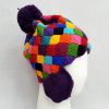colorful beanie with pompon