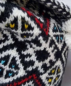cold weather black knit beanie