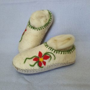 Felted Slipper Socks with Leather Sole