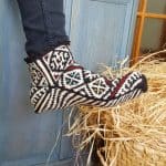 Hand-knitted wool slippers