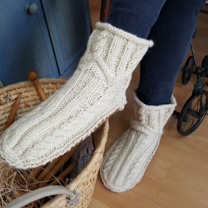 Slipper Socks with Leather Sole