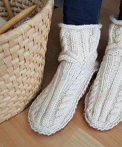 Slipper Socks with Leather Sole