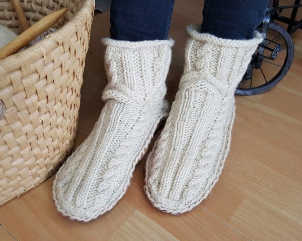 Slipper Socks with Leather Sole