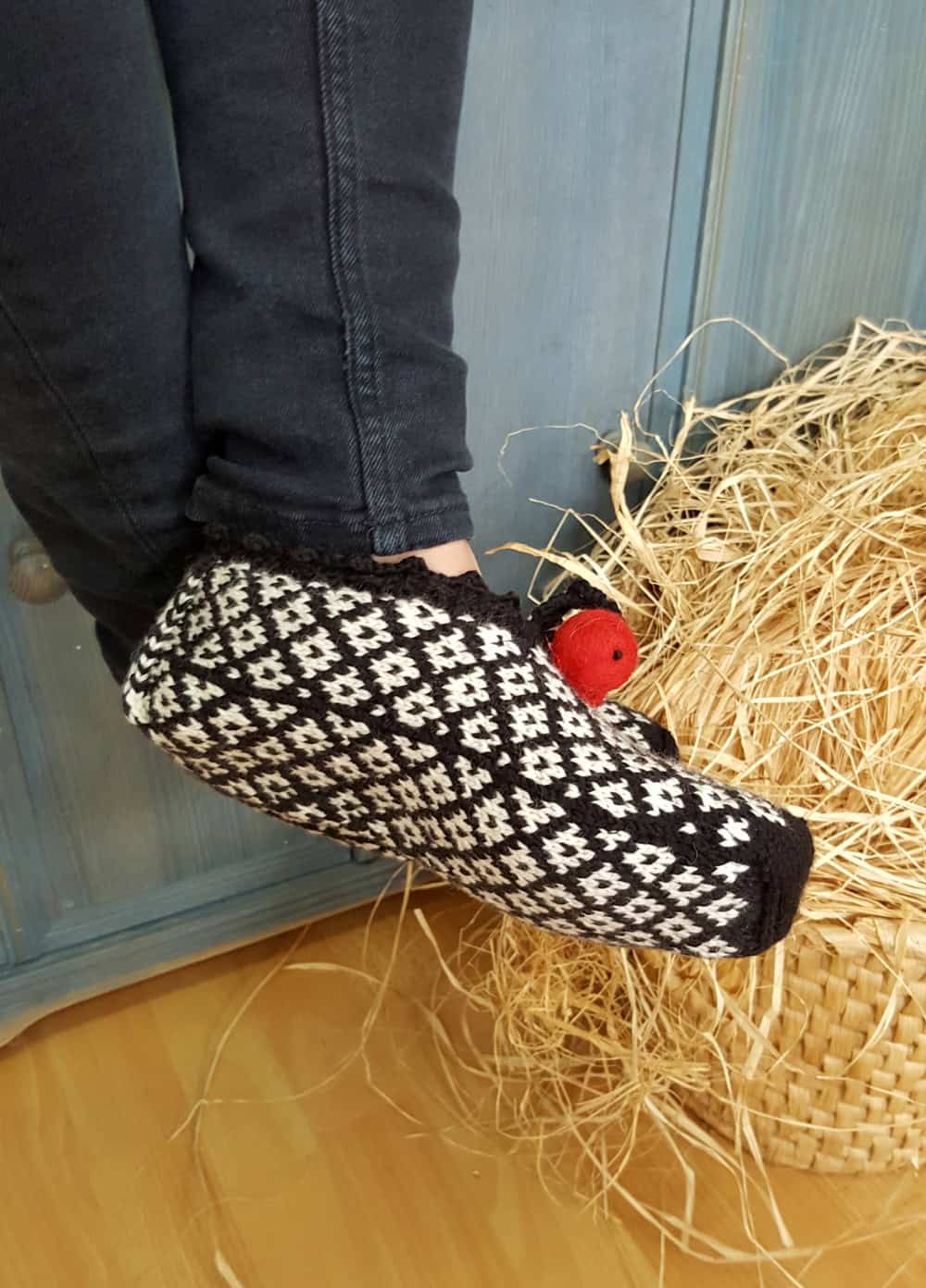 Black Slipper Socks