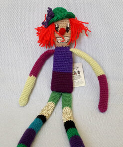 amigurumi stuffed clown doll