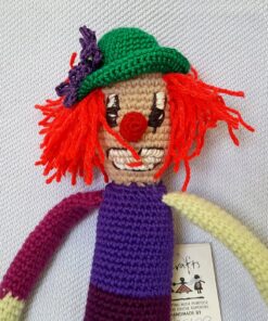 amigurumi clown toy