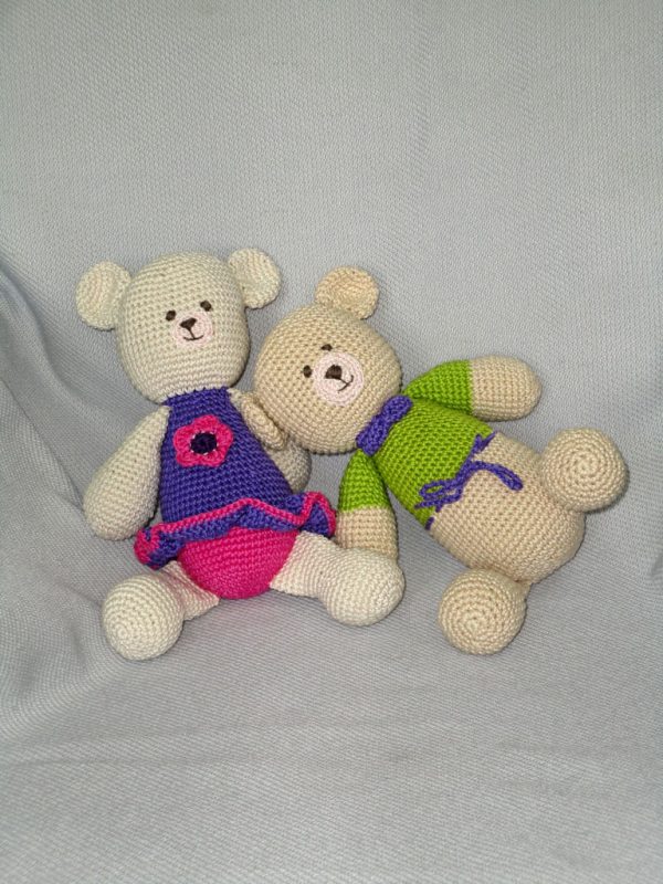 purple Crochet Teddy Bear