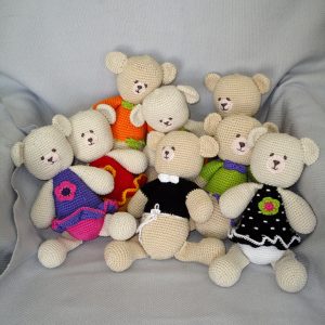 colorful teddy bear toys