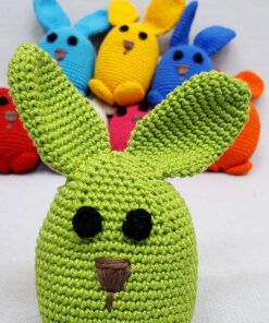 Green bunny rabbit soft toy