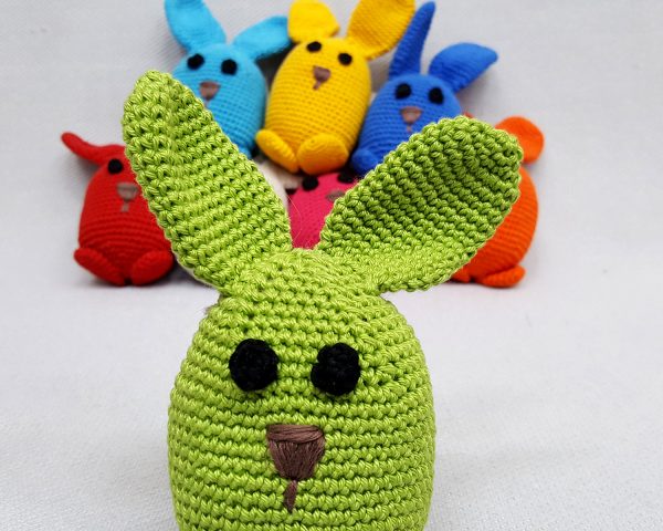 Green bunny rabbit soft toy