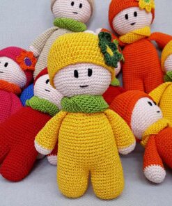 yellow crochet toy