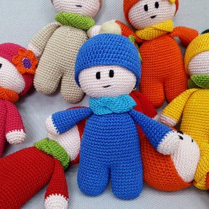 royal blue crochet toy