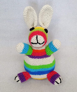 Rainbow Crochet Bunny