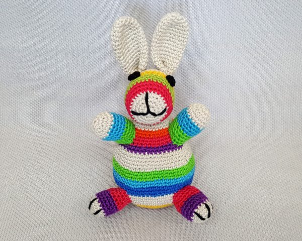 Rainbow Crochet Bunny