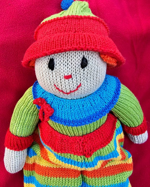 Knitted Toy – Clown Momo - Image 3