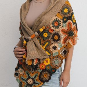 Alternative view of Starfish wrap/scarf