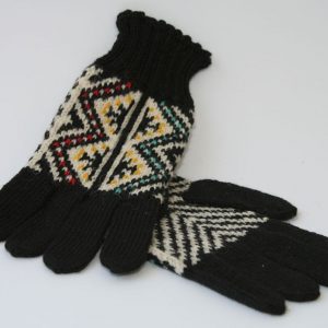 knitted winter gloves