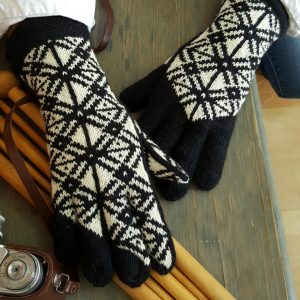 fair trade knitted monochrome gloves