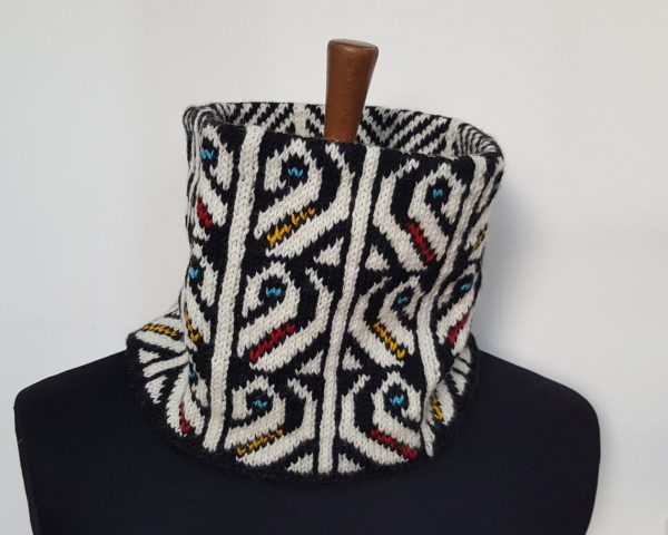 traditional knit pattern winter scarf