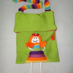 Light Green Bag with doll applique