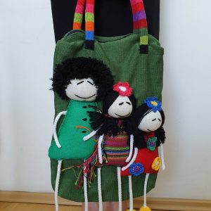 fair trade green knitted bag