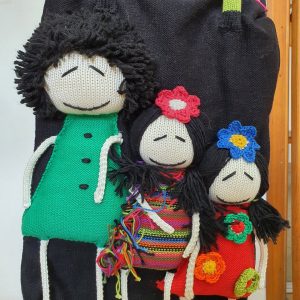 fair trade black knitted bag