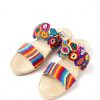 rainbow crochet strappy slippers