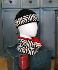 jacquard knit beanie