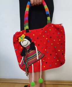 Red Knit Handbag