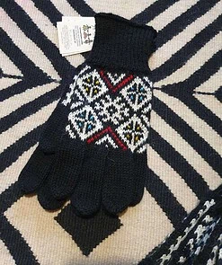 traditional pattern on mittens