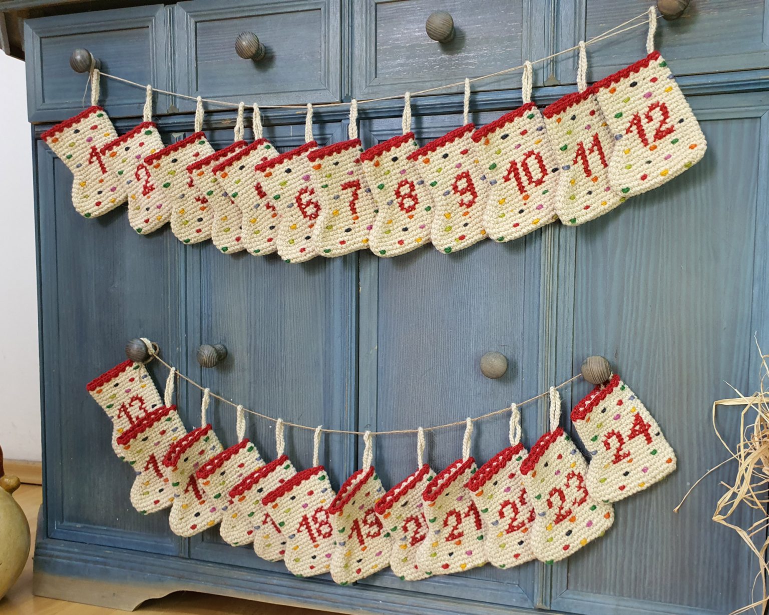 Unique Hand Crochet Christmas Advent Calendar - BHcrafts