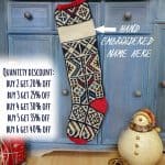 Jacquard Knit Personalized Christmas Stocking