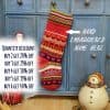 Personalized fair-trade Christmas stocking with stripes and hearts pattern; Festive home decor