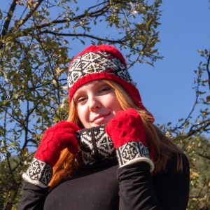 Alternative view of Traditional Pattern Hat with Ear Flaps