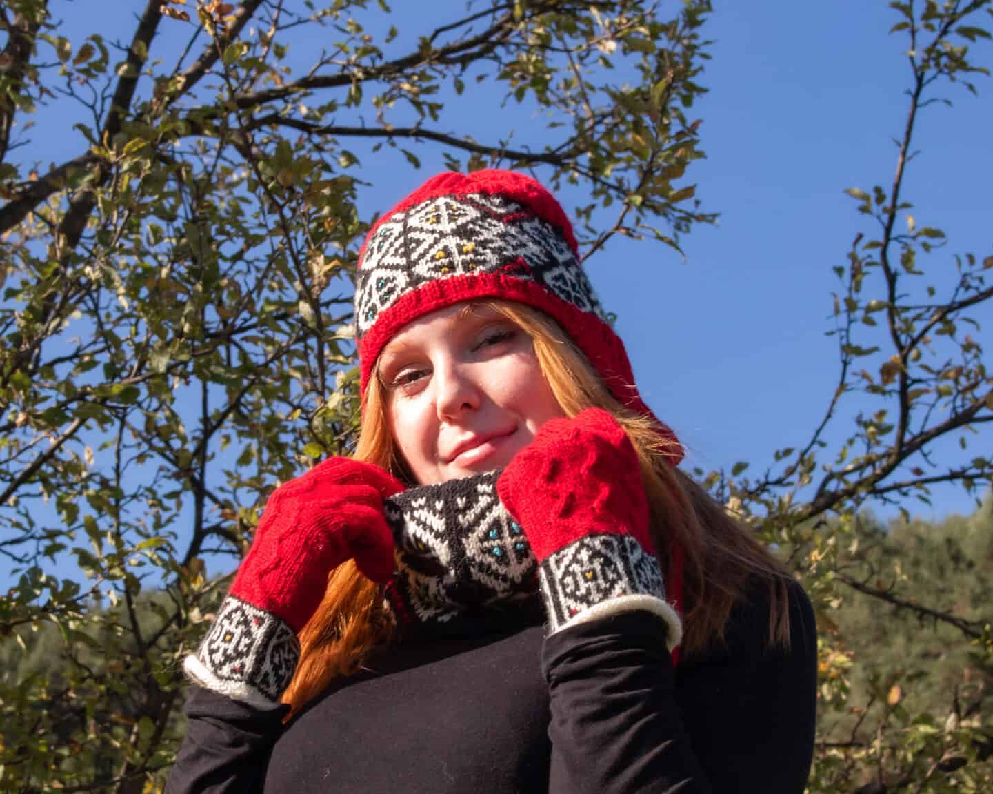 Traditional Pattern Hat with Ear Flaps - Image 2