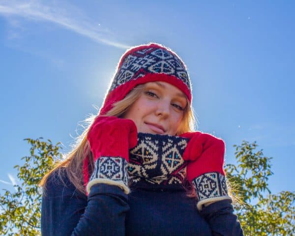 Traditional Pattern Hat with Ear Flaps