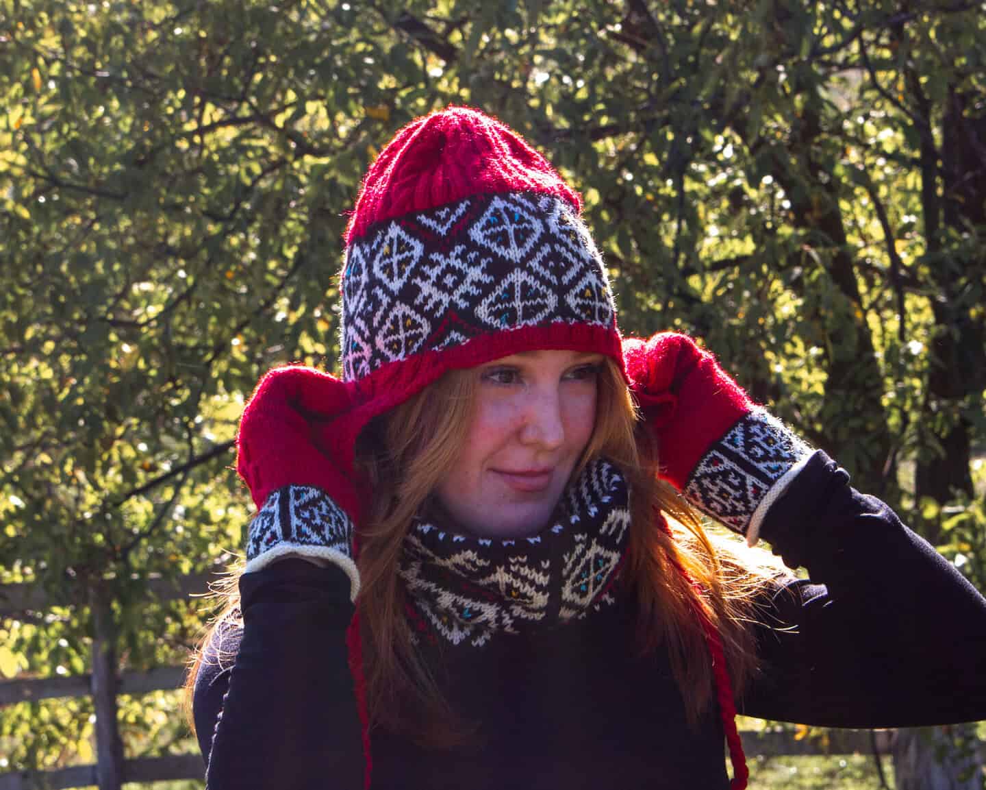 Traditional Pattern Hat with Ear Flaps - Image 5