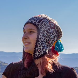 Jacquard Knit Beanie with Earflaps