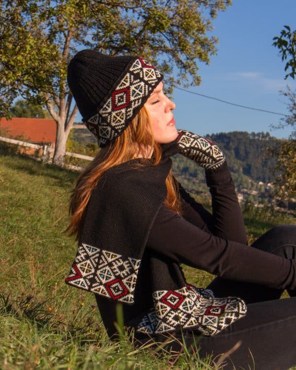 Knit Wool Jacquard Hat