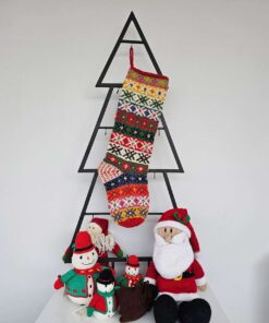Traditional patterned stocking hanging