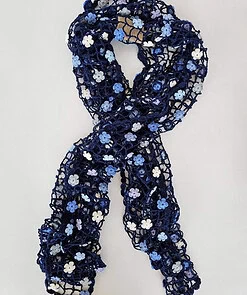 Crocheted scarf (Network - Flowers)